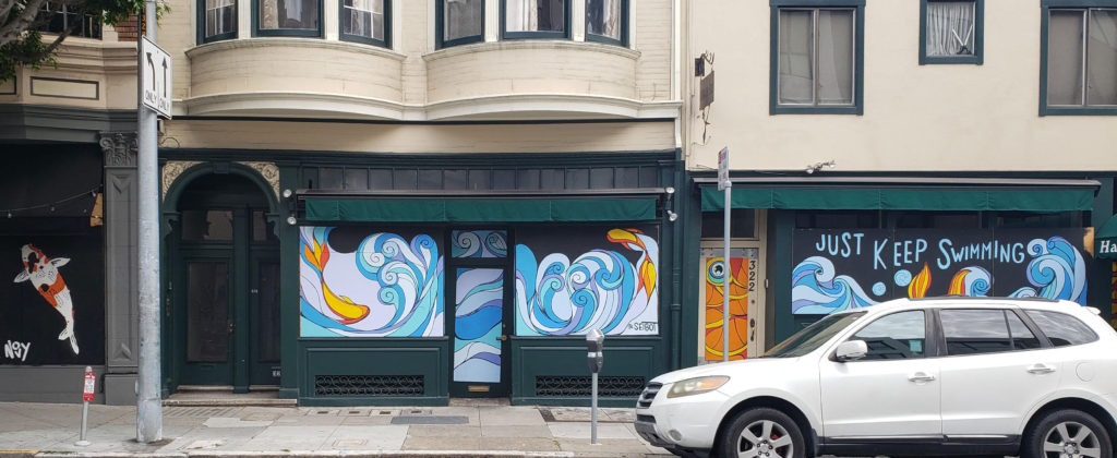 Jeremy Novy (left). Seibot (center and right). Hayes Valley. May 11th